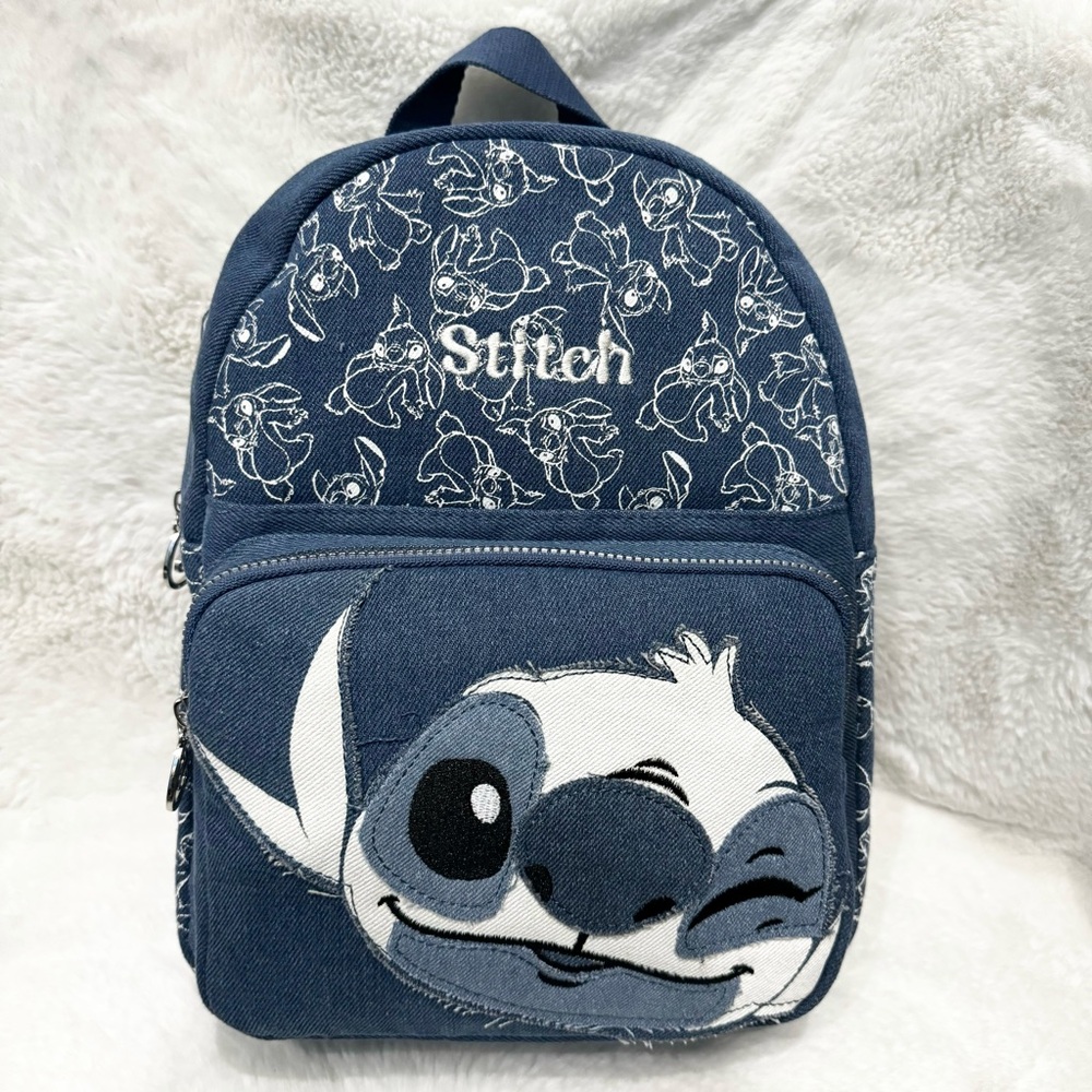 *NWT* Disney Stitch Blue Denim Backpack